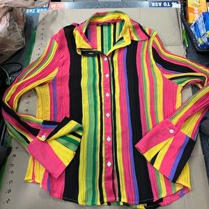 Violet & Claire Colorful Striped Blouse